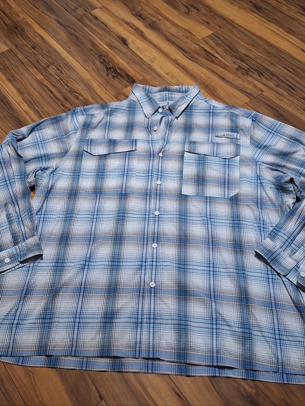 Habit mens 3X button up preformance vented fishing outdoor travel shirt